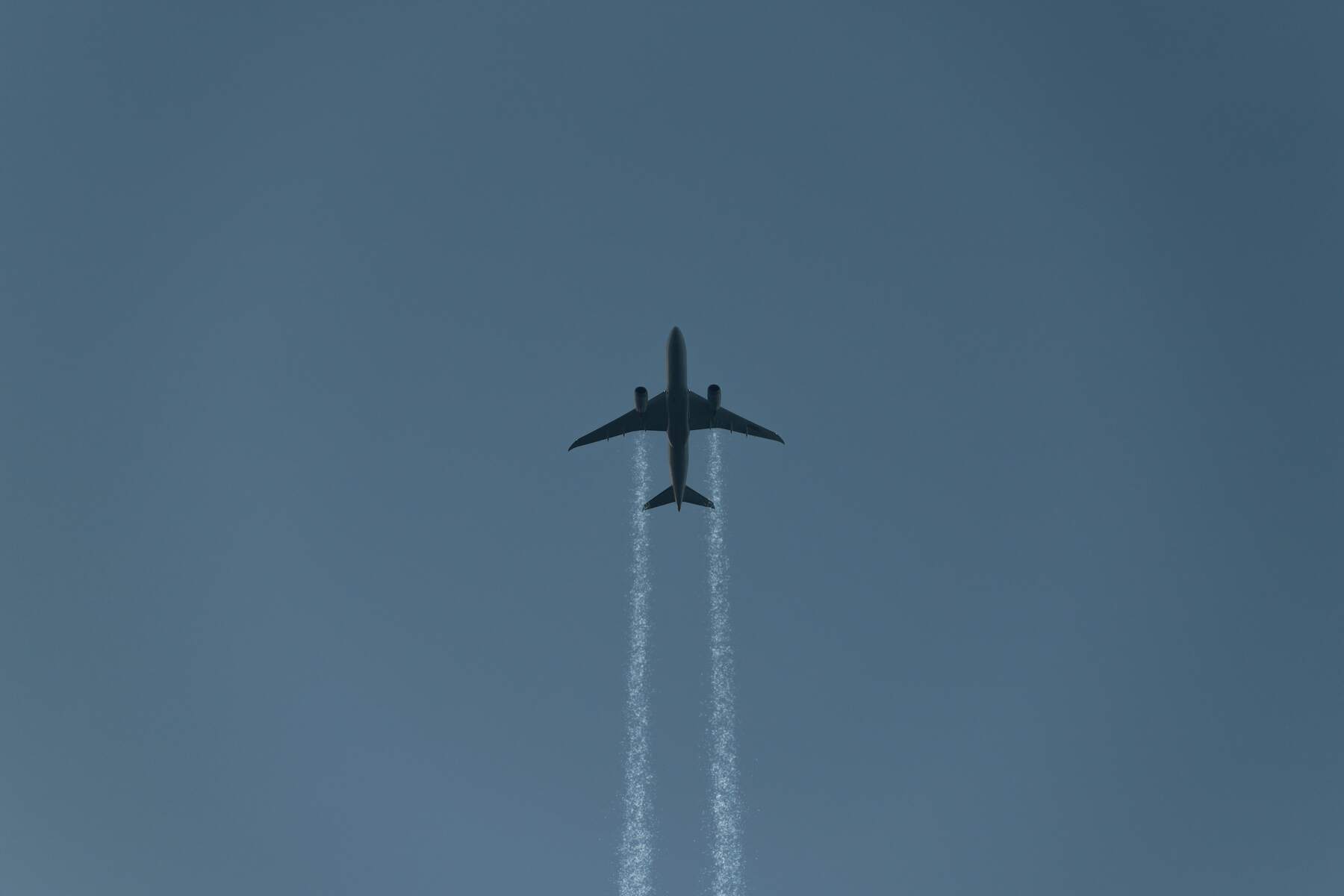 Airliner climbing
